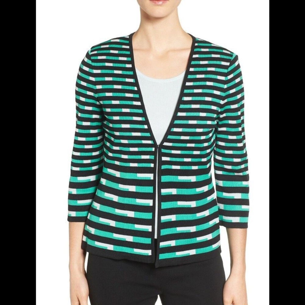 Ming Wang knit sweater jacket size L